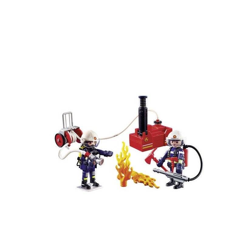 Playmobil 9468 City Action Firefighters With Water Pump